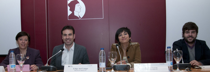 De izqda., a dcha., Carmen del Riego, Felipe del Campo, Beatriz García y Daniel Viaña. Fotos: E. Hidalgo / APM